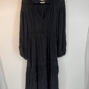 Ulla Johnson Long Sleeve Lacey Eyelet Maxi Dress